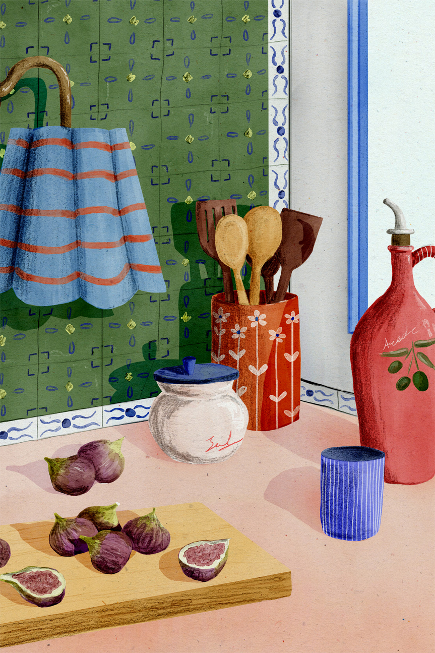 wall-art-print-canvas-poster-framed-Kitchen Corner , By Eva Halfers-1