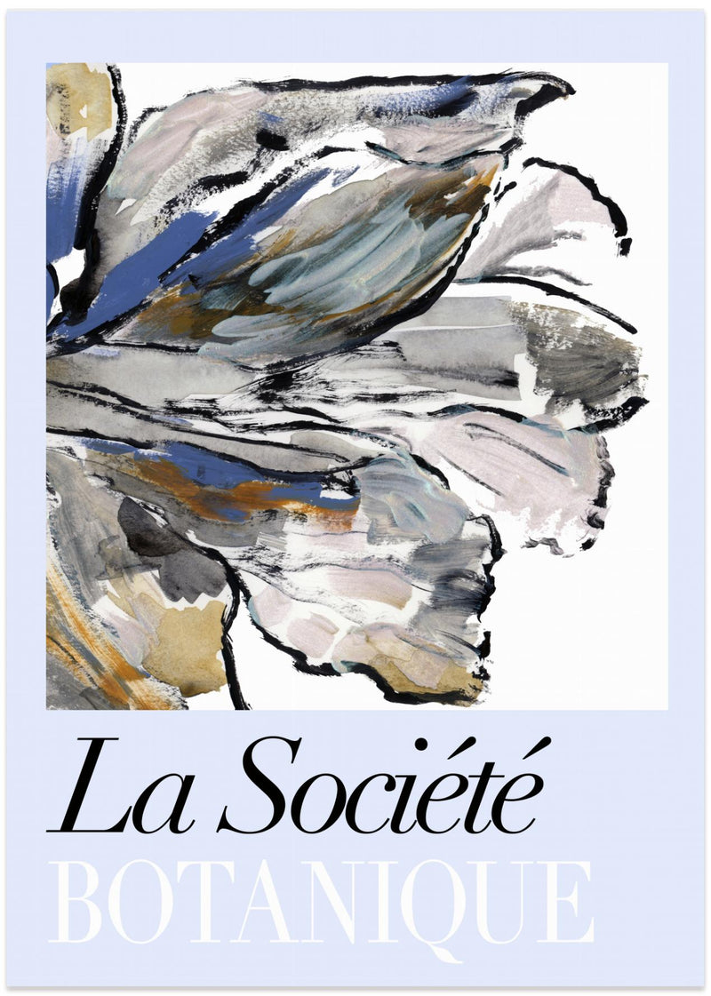 wall-art-print-canvas-poster-framed-La Société Botanique Blueflower , By cartissi-1