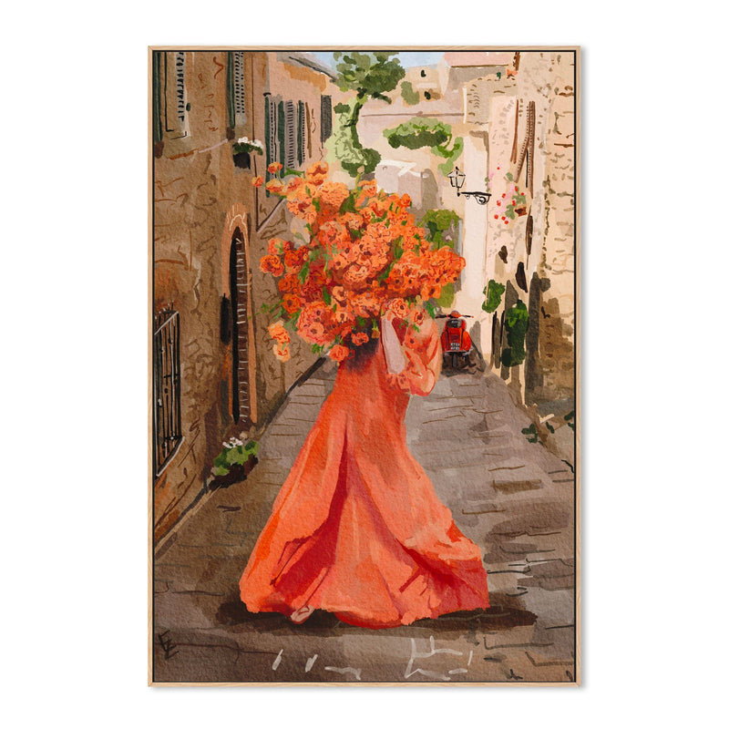 wall-art-print-canvas-poster-framed-Lady In Orange , By Ekaterina Zagorska-4