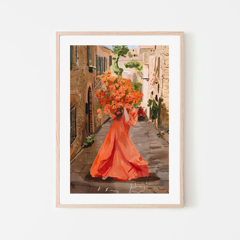 wall-art-print-canvas-poster-framed-Lady In Orange , By Ekaterina Zagorska-6