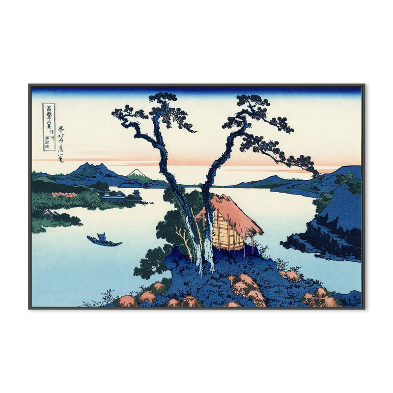 wall-art-print-canvas-poster-framed-Lake Suwa in the Shinano province-by-Katsushika Hokusai-Gioia Wall Art