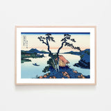 wall-art-print-canvas-poster-framed-Lake Suwa in the Shinano province-by-Katsushika Hokusai-Gioia Wall Art