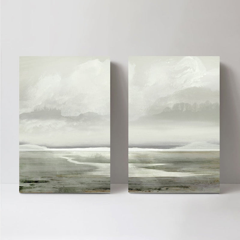 wall-art-print-canvas-poster-framed-Lakes, Set Of 2 , By Dan Hobday-by-Dan Hobday-Gioia Wall Art