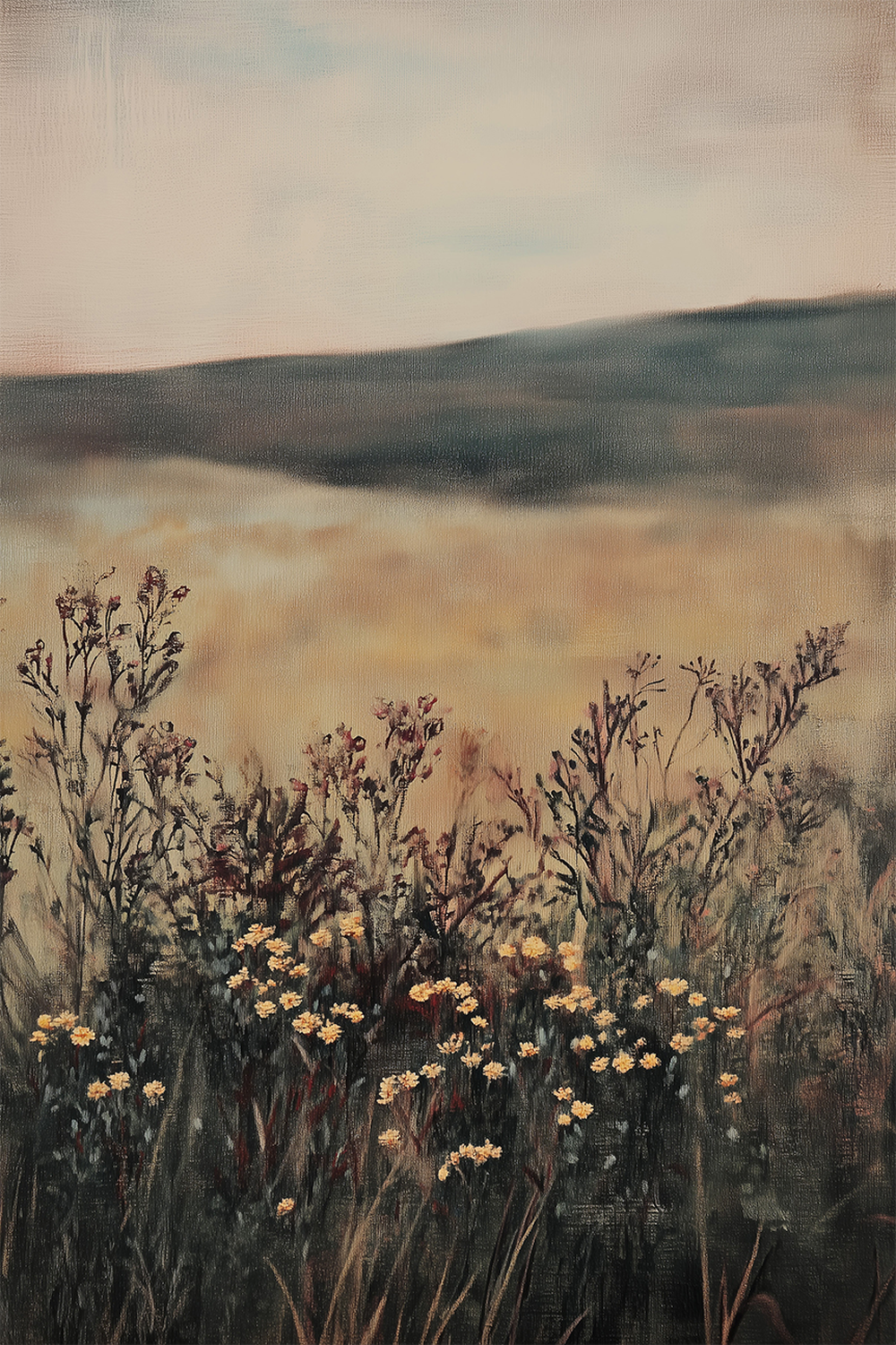 wall-art-print-canvas-poster-framed-Landscape Flower-1