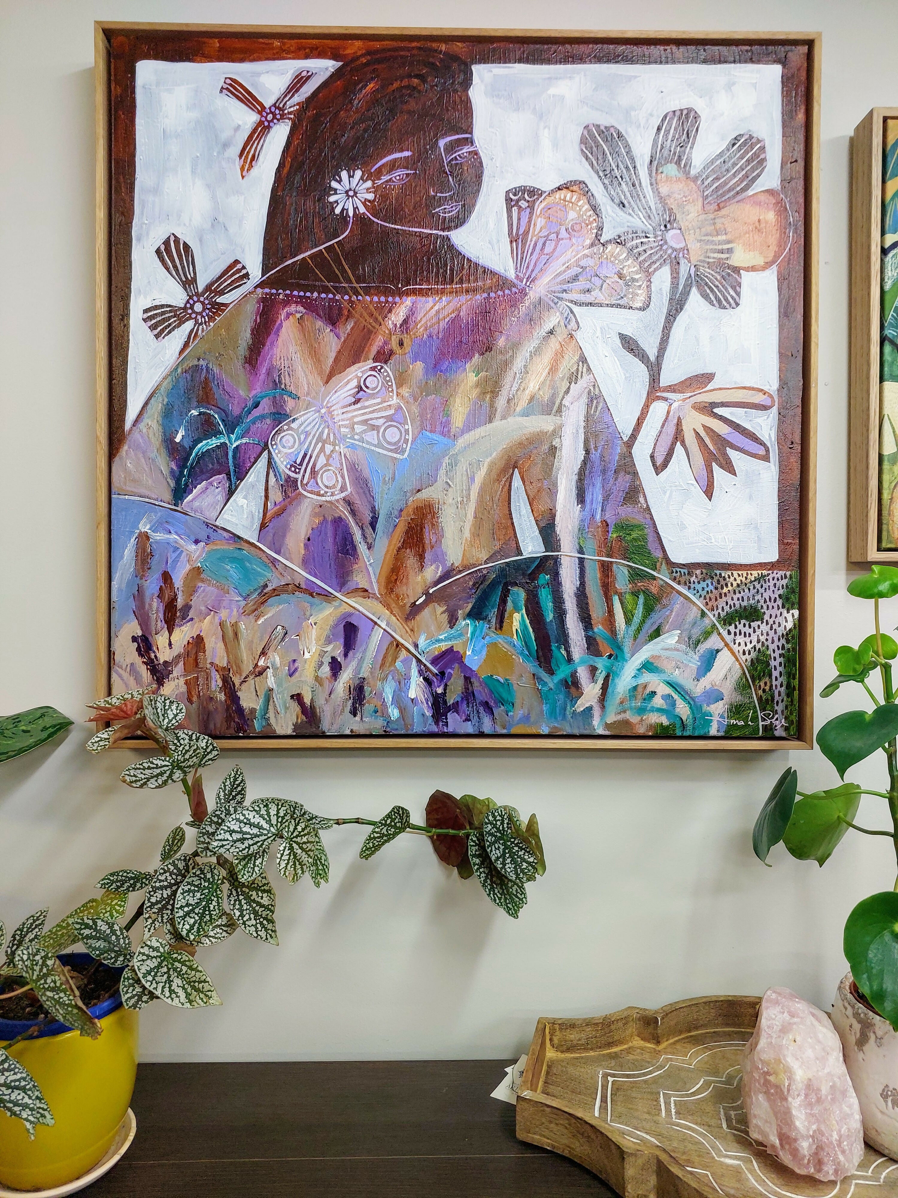 wall-art-print-canvas-poster-framed-Lauren - Amongest the Butterflies , By Amanda Skye-4