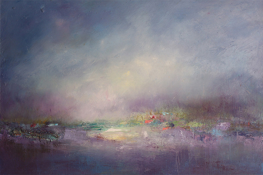 wall-art-print-canvas-poster-framed-Lavender Mist across Lily Tarn-1