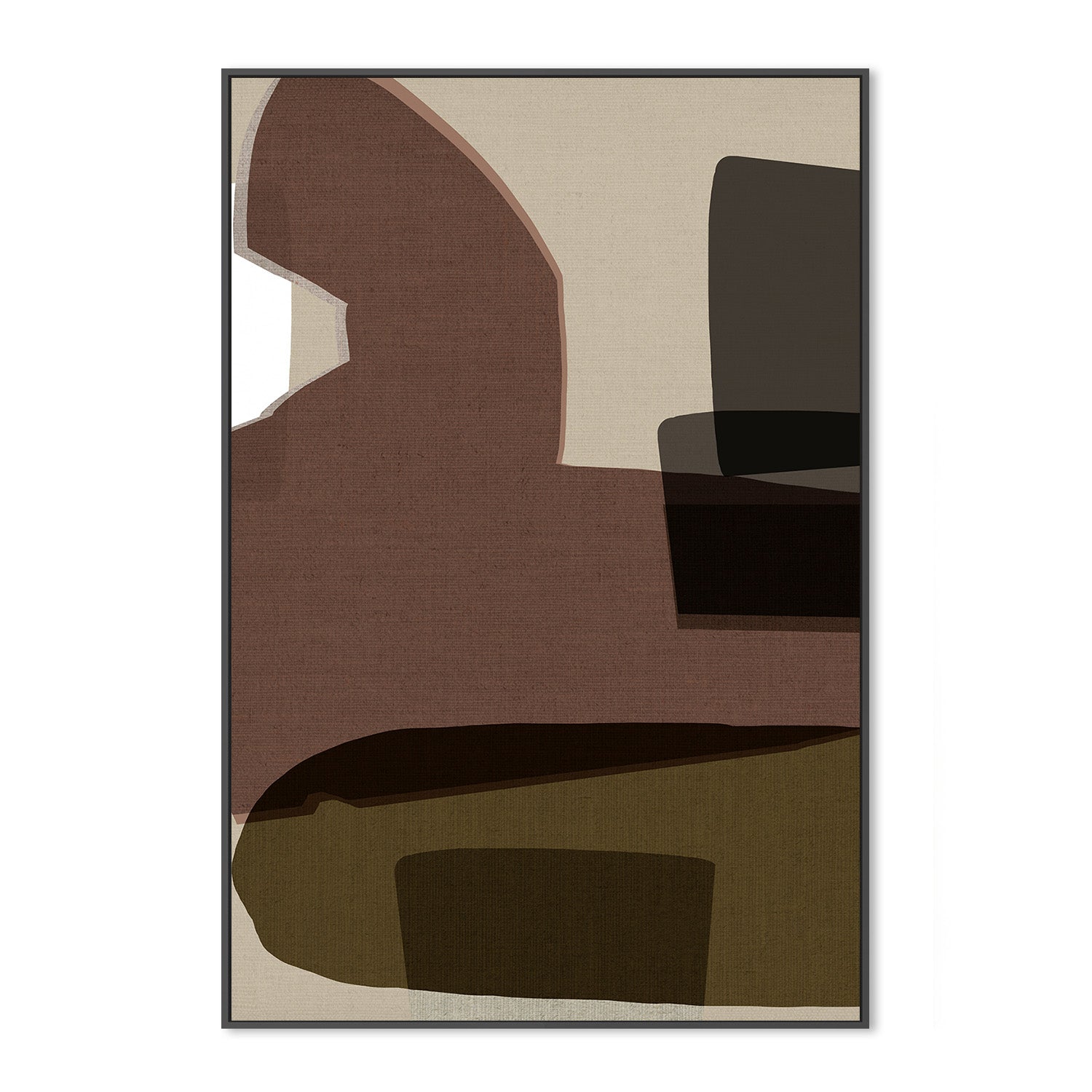 wall-art-print-canvas-poster-framed-Layered Geometric Shapes And Earthy Tones-3