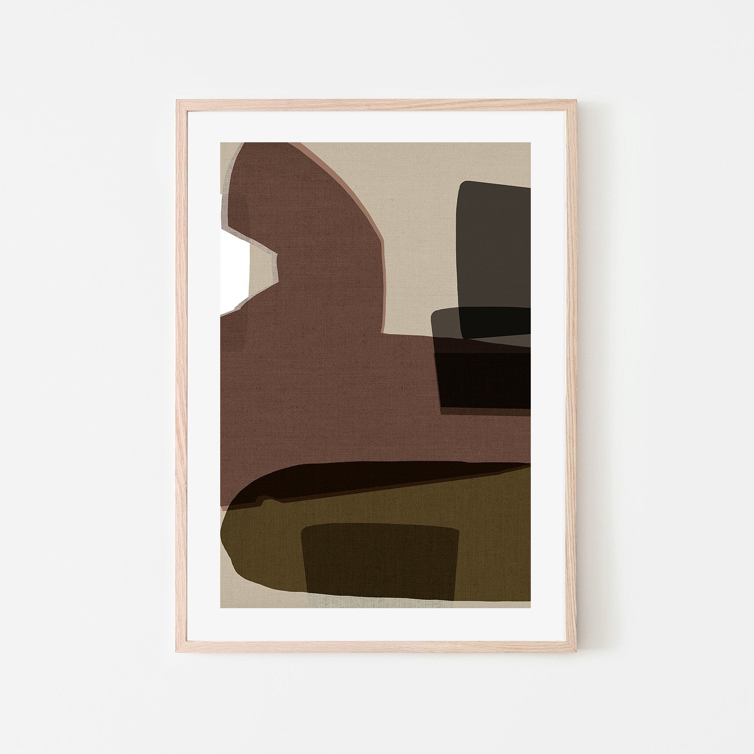 wall-art-print-canvas-poster-framed-Layered Geometric Shapes And Earthy Tones-6