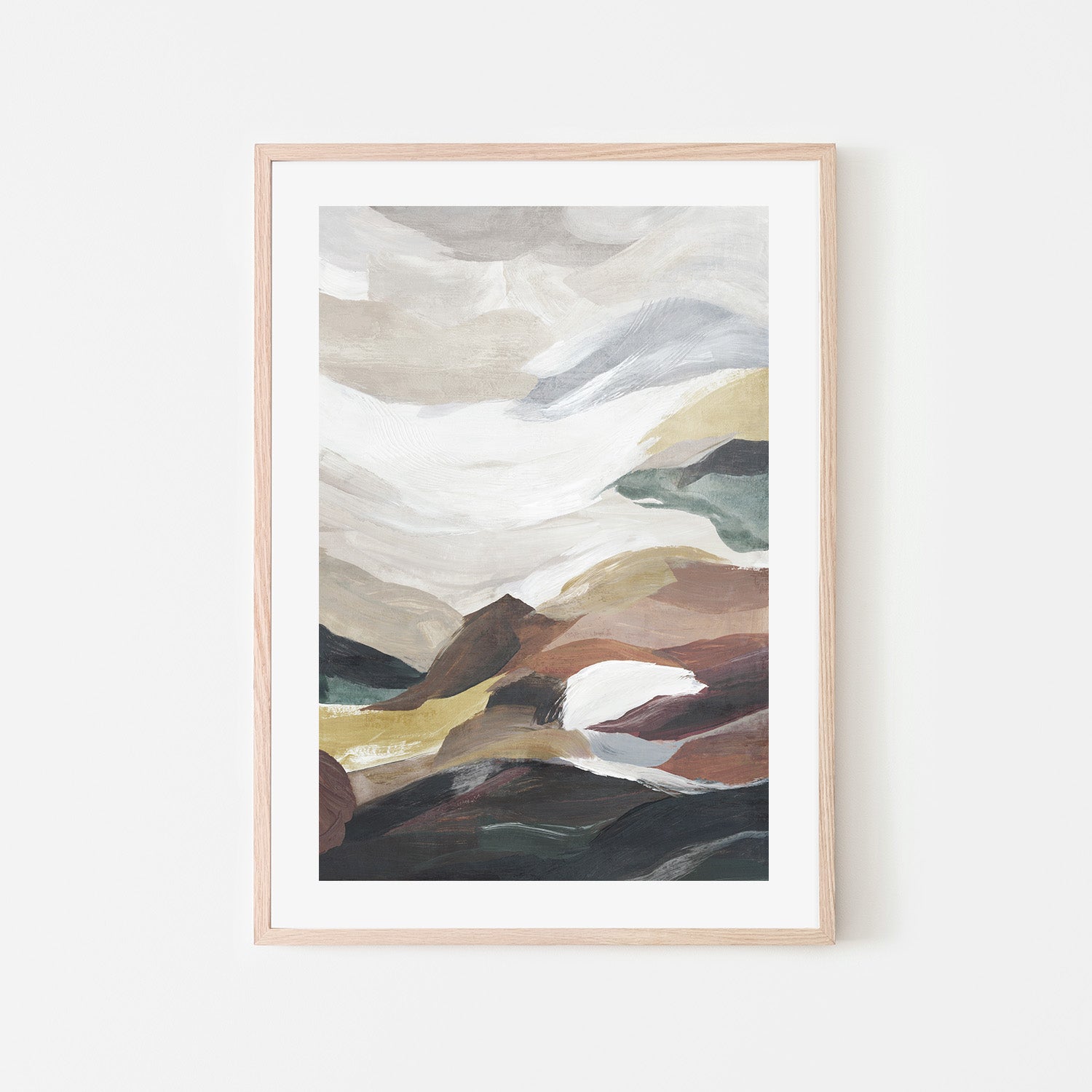 wall-art-print-canvas-poster-framed-Layered Hills Under Soft Clouds-6