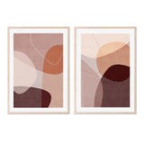 wall-art-print-canvas-poster-framed-Layered Shapes, Style A & B, Set Of 2-GIOIA-WALL-ART