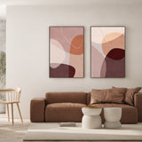 wall-art-print-canvas-poster-framed-Layered Shapes, Style A & B, Set Of 2-GIOIA-WALL-ART