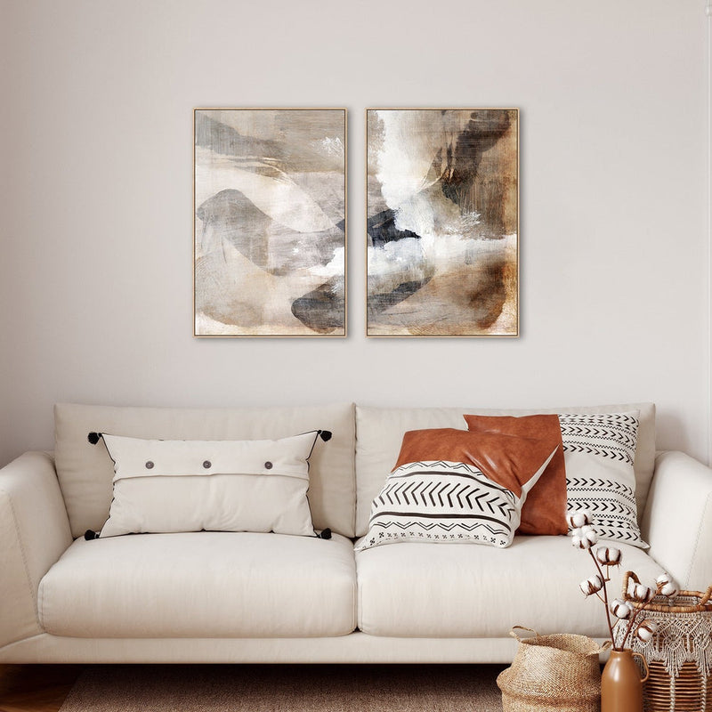 wall-art-print-canvas-poster-framed-Layers, Set Of 2 , By Dan Hobday-by-Dan Hobday-Gioia Wall Art