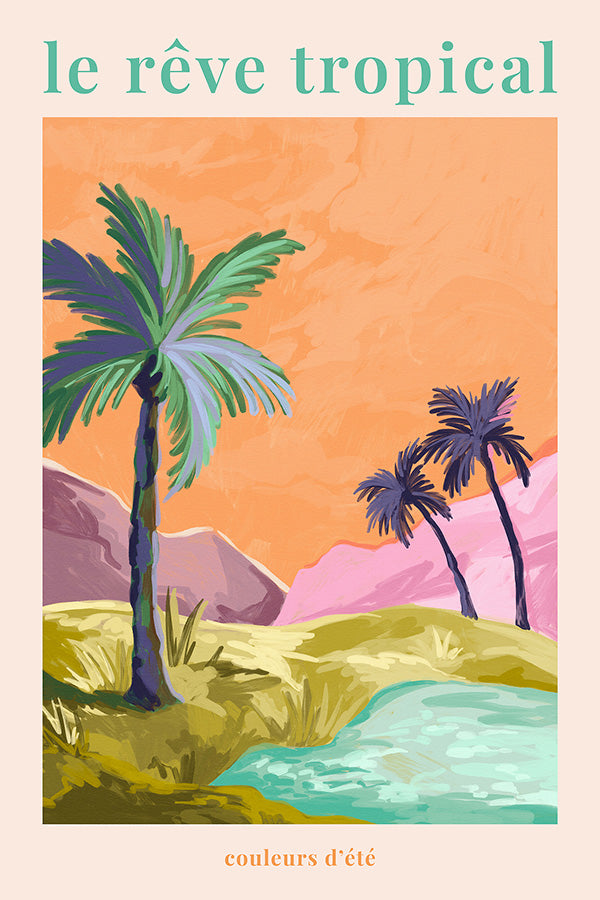wall-art-print-canvas-poster-framed-Le RAave Tropical - Palmtrees-1