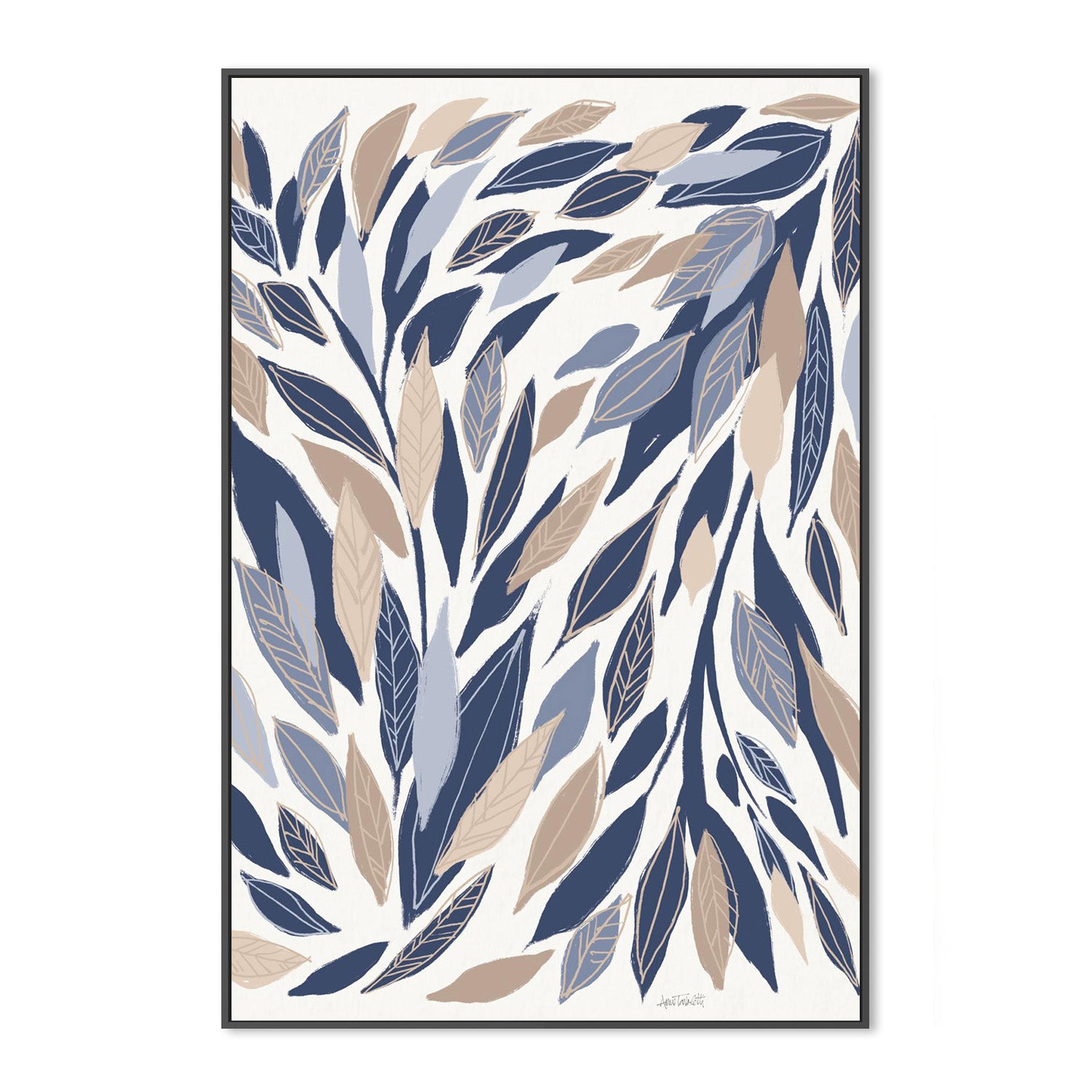 wall-art-print-canvas-poster-framed-Leafy Lines-3