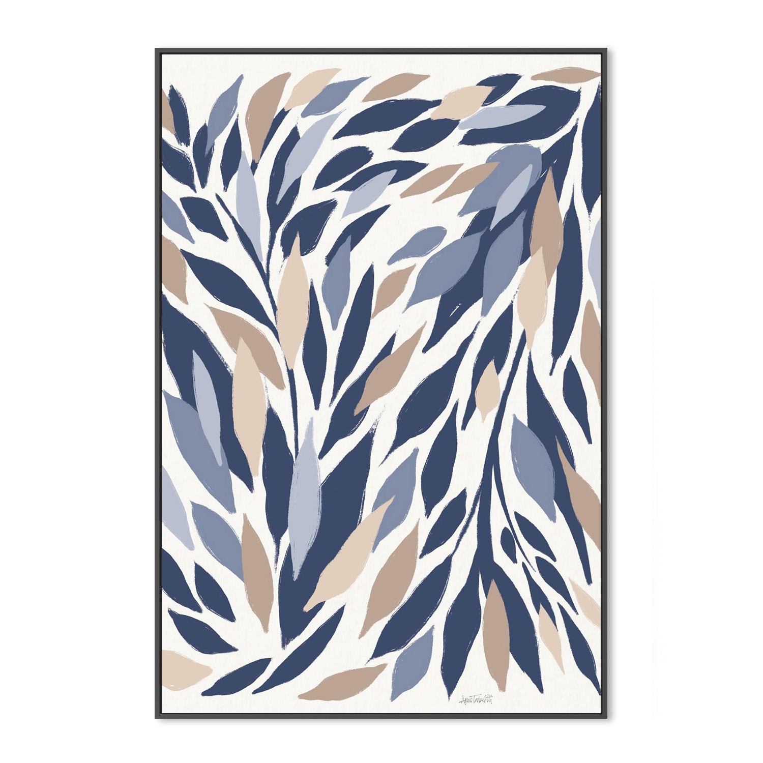 wall-art-print-canvas-poster-framed-Leafy Lines Plain-3