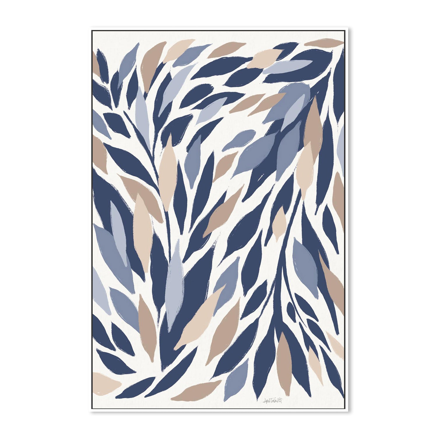 wall-art-print-canvas-poster-framed-Leafy Lines Plain-5