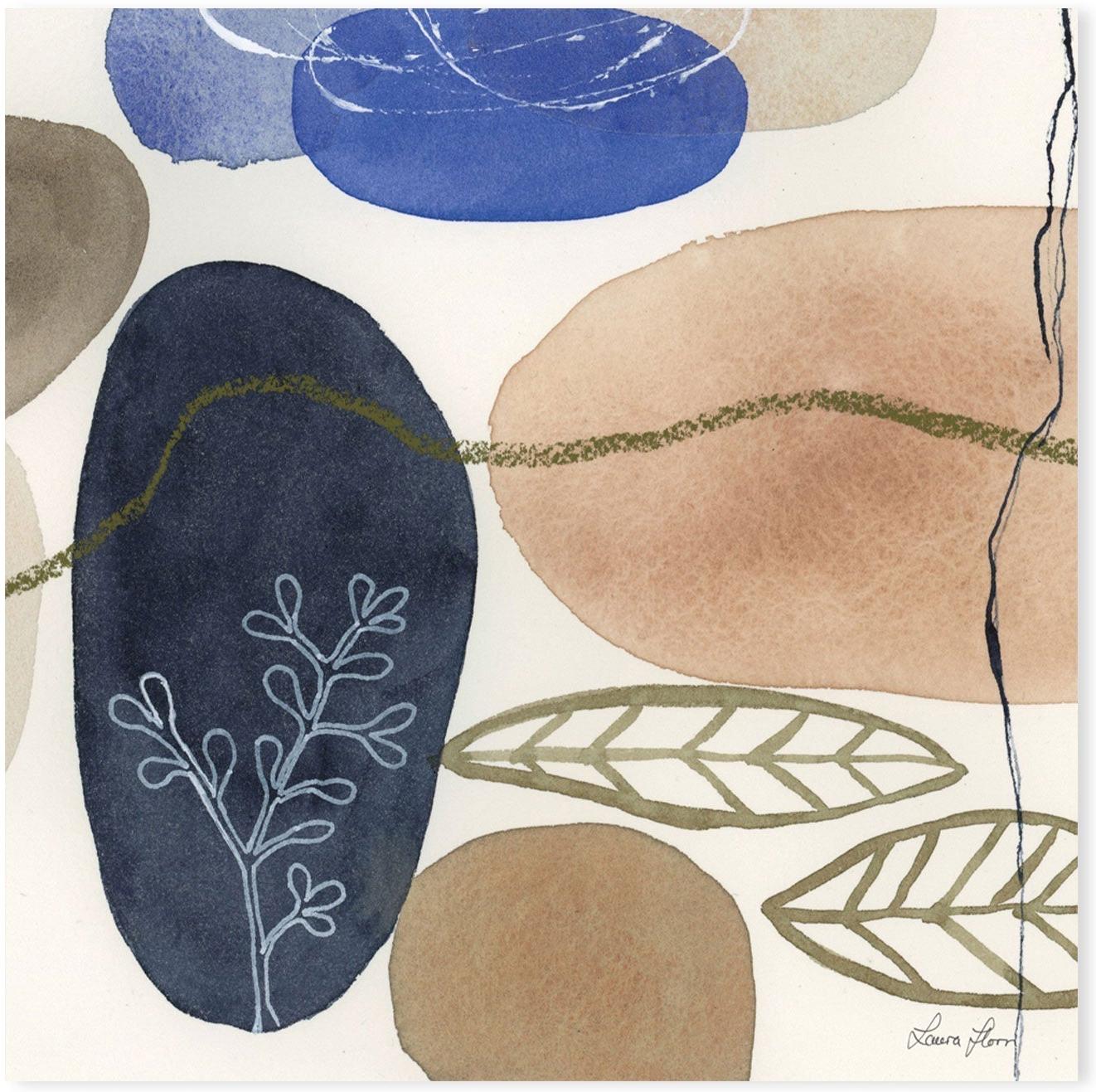 wall-art-print-canvas-poster-framed-Leaves and Stones, Style B-by-Laura Horn-Gioia Wall Art