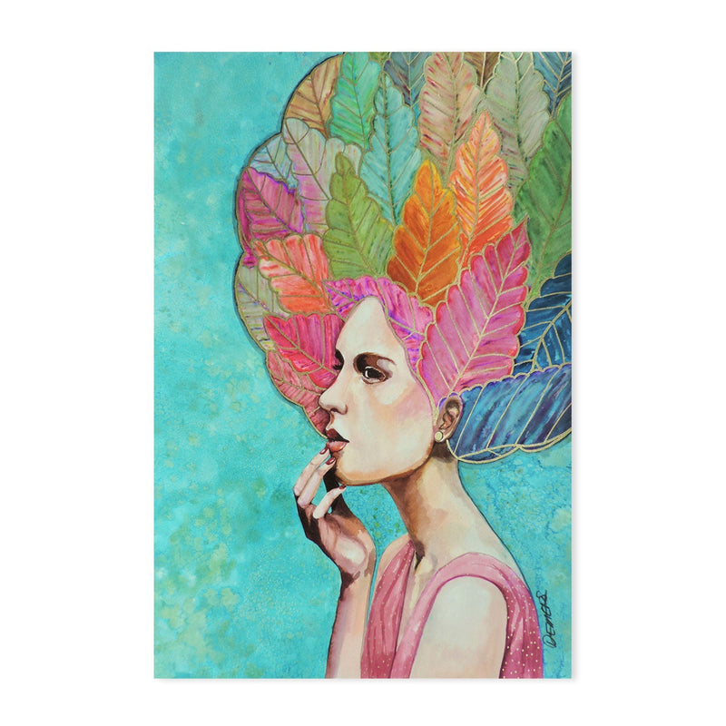 wall-art-print-canvas-poster-framed-Leaves In Her Hair-GIOIA-WALL-ART