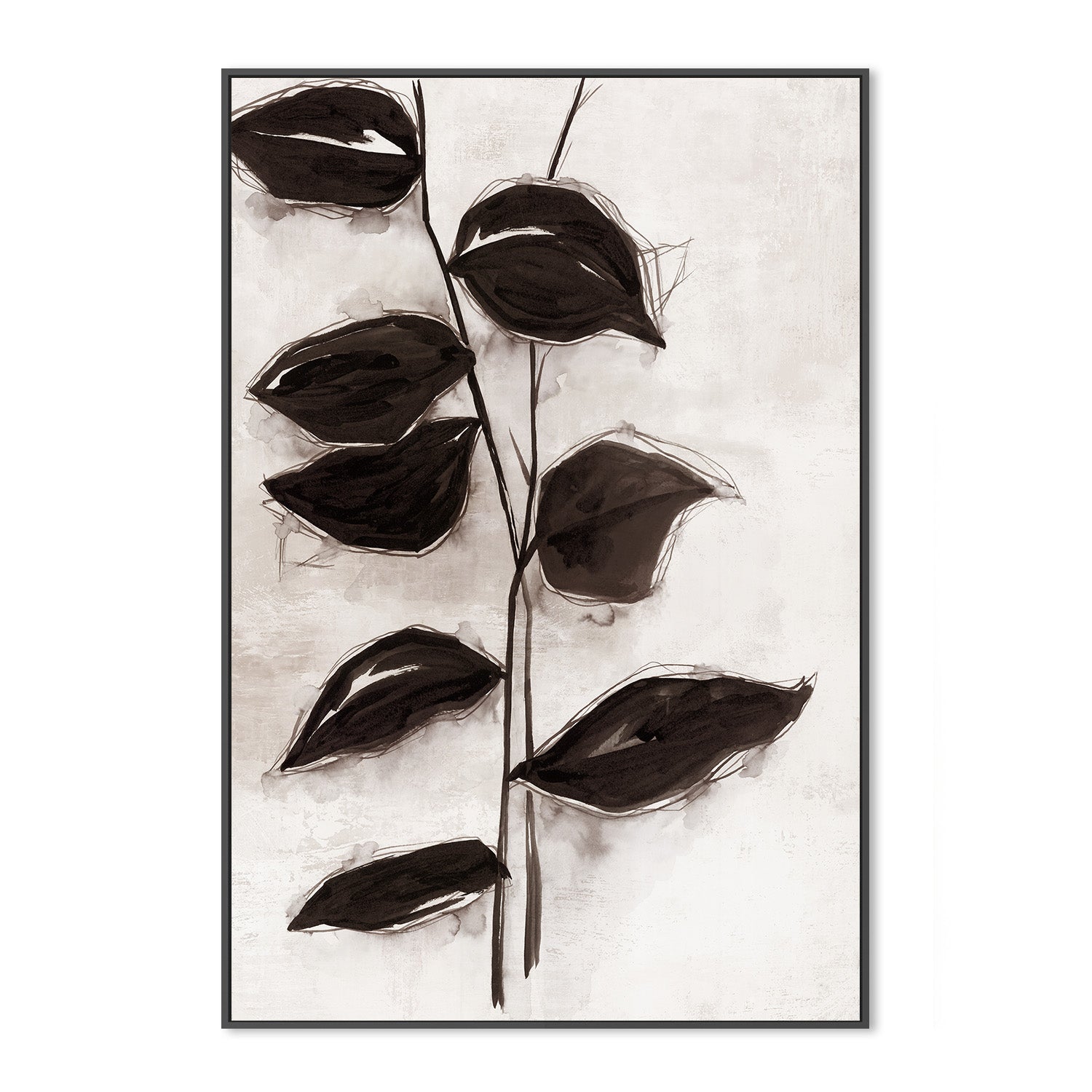 wall-art-print-canvas-poster-framed-Leaves, Style A , By Eva Watts-3