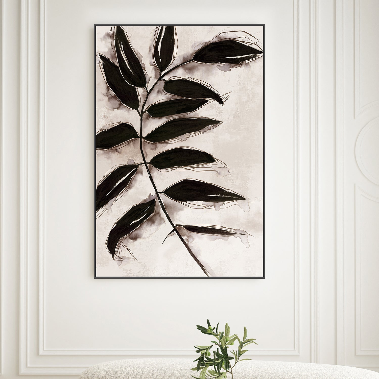 wall-art-print-canvas-poster-framed-Leaves, Style B , By Eva Watts-2