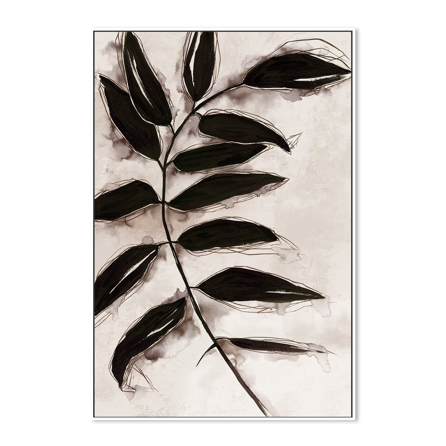 wall-art-print-canvas-poster-framed-Leaves, Style B , By Eva Watts-5