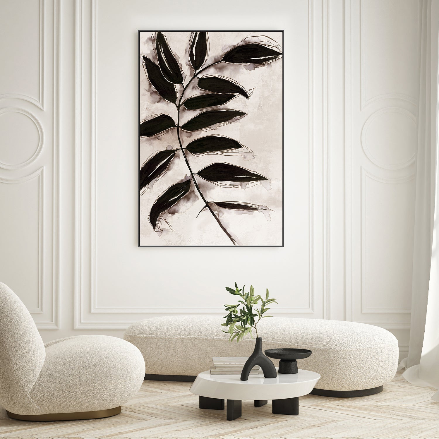 wall-art-print-canvas-poster-framed-Leaves, Style B , By Eva Watts-7