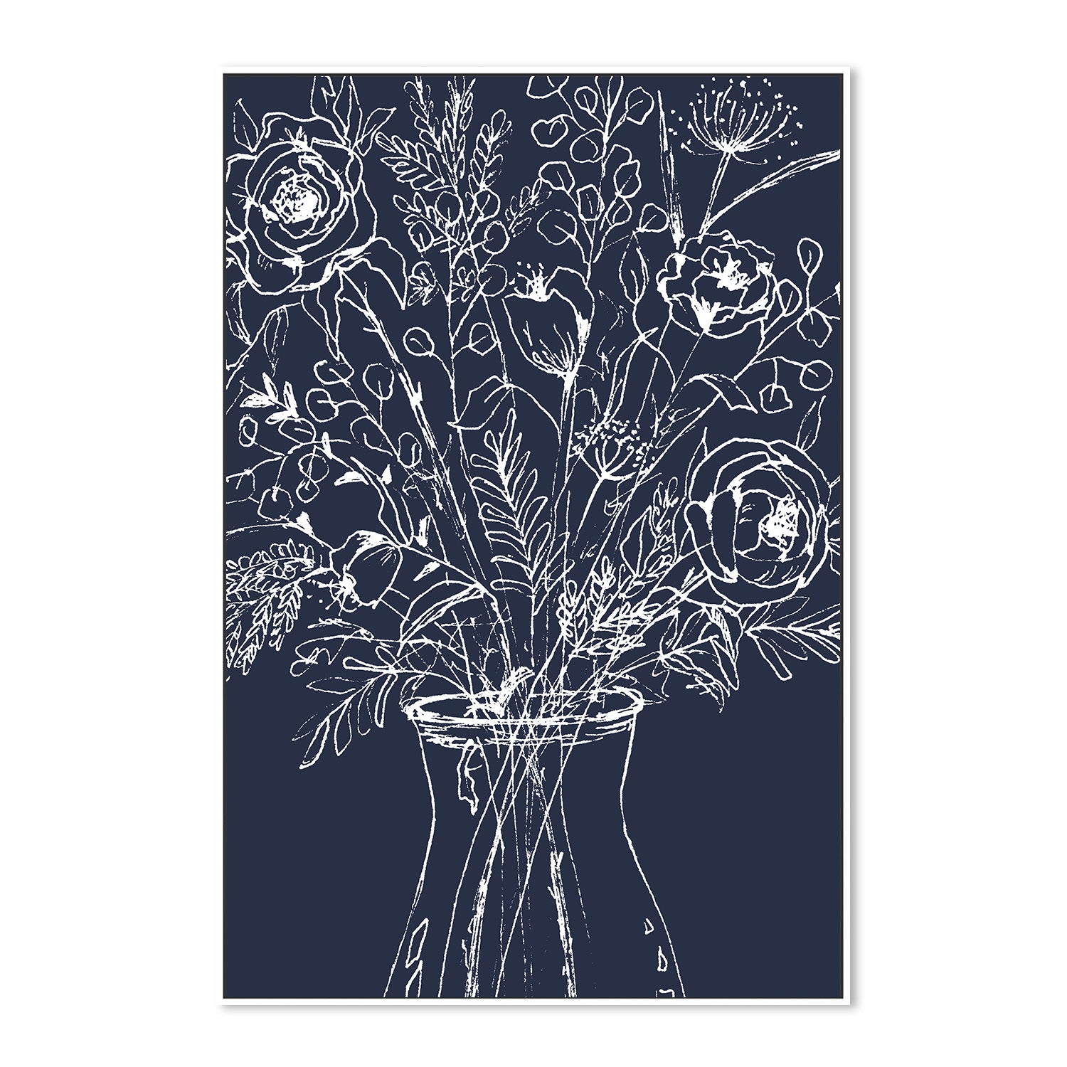 wall-art-print-canvas-poster-framed-leaves+flowers-5