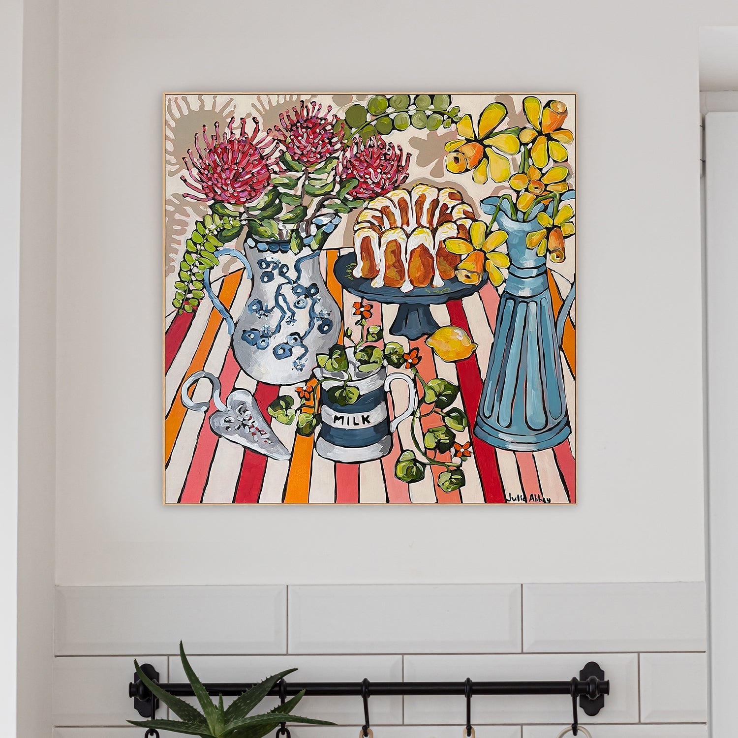 Lemon Bundt Cake , By Julia Abbey Wall Art Print Framed Canvas Poster