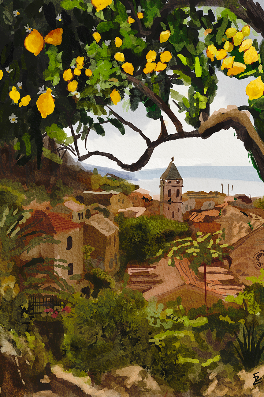 wall-art-print-canvas-poster-framed-Lemon City , By Ekaterina Zagorska-1