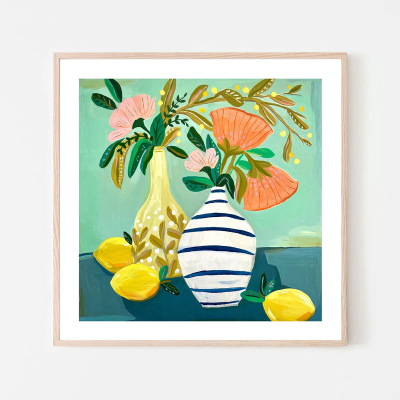 wall-art-print-canvas-poster-framed-Lemons And Blooms , By Kelly Angelovic-6