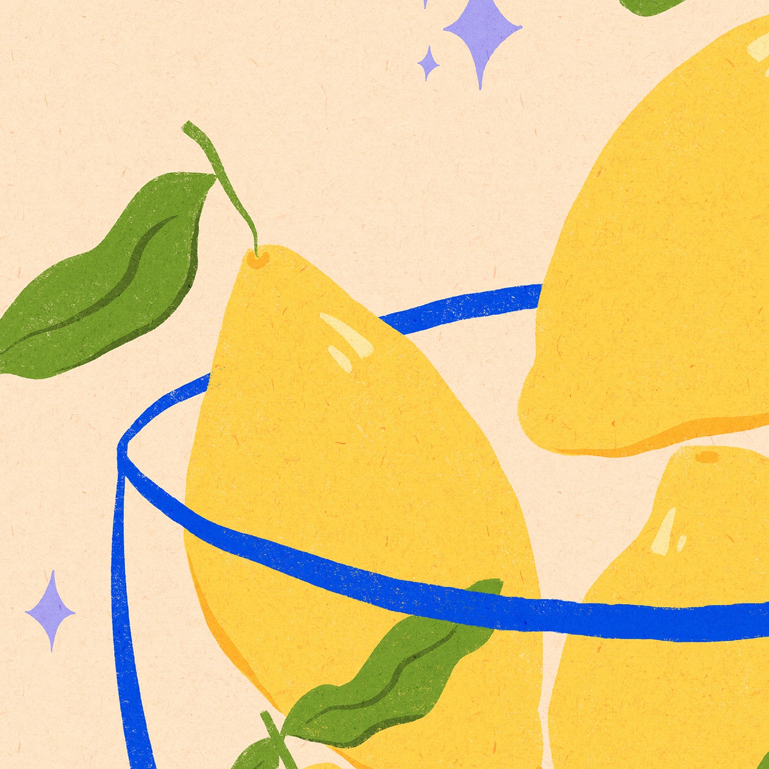 wall-art-print-canvas-poster-framed-Lemons in a Bowl Retro Illustration with Colorful Frame-10