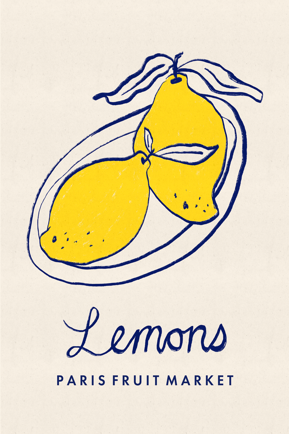 wall-art-print-canvas-poster-framed-Lemons, Paris Fruit Market , By Lia Nell-1