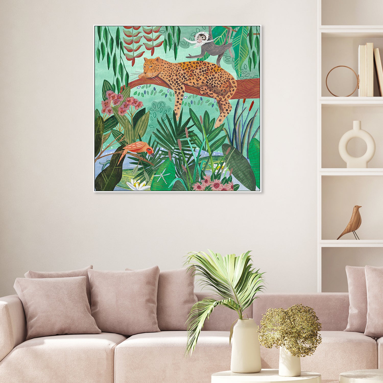 wall-art-print-canvas-poster-framed-Leopard in the jungle-7