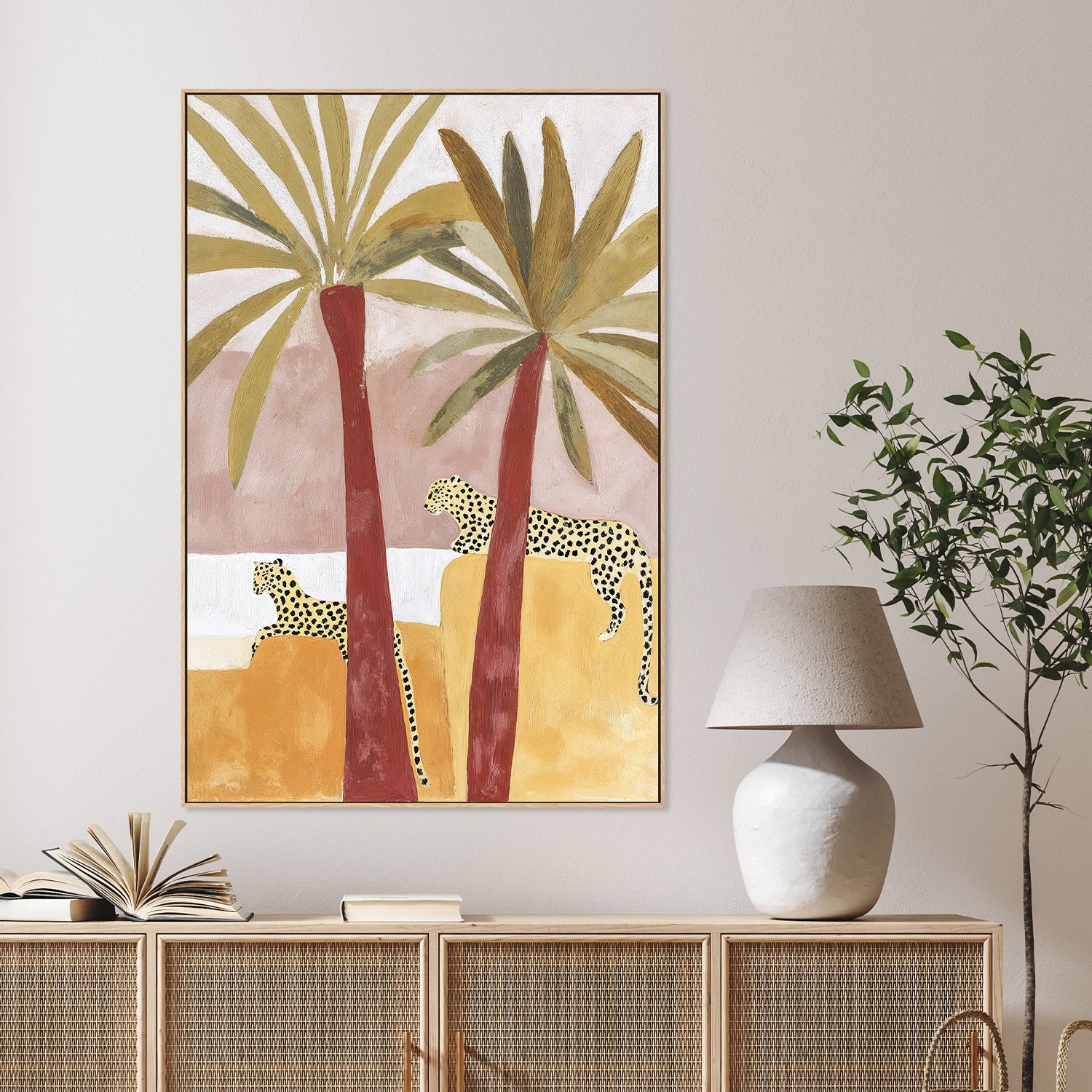 wall-art-print-canvas-poster-framed-Leopard Palms-2