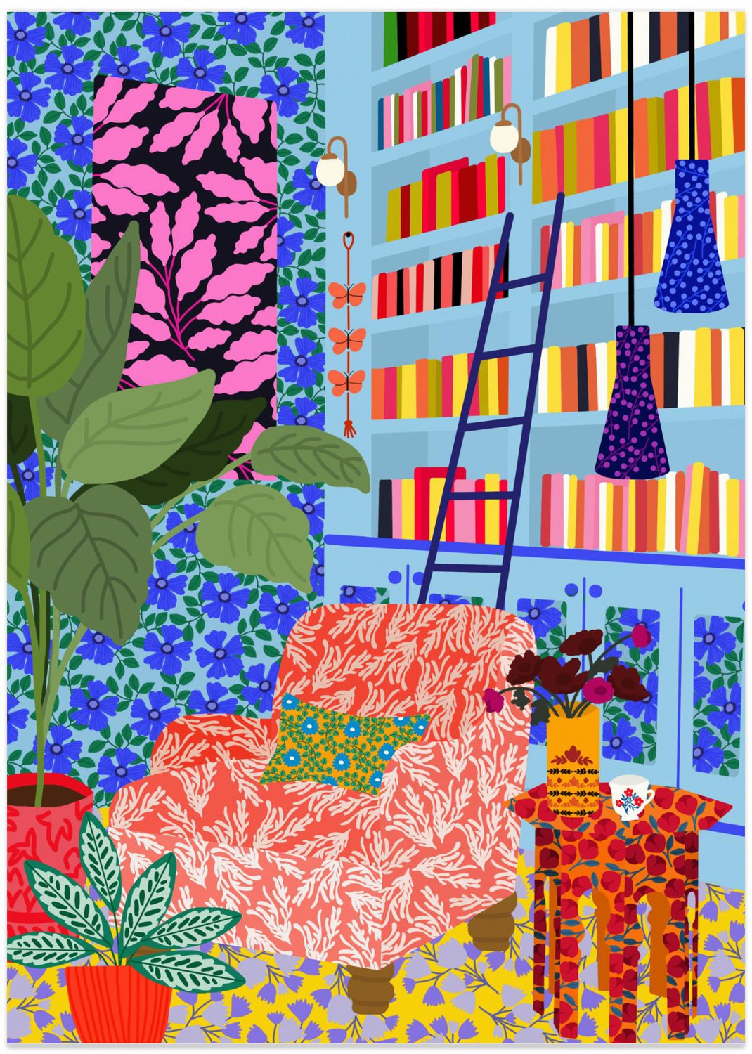 wall-art-print-canvas-poster-framed-Library , By Rafaela Mascaro-1