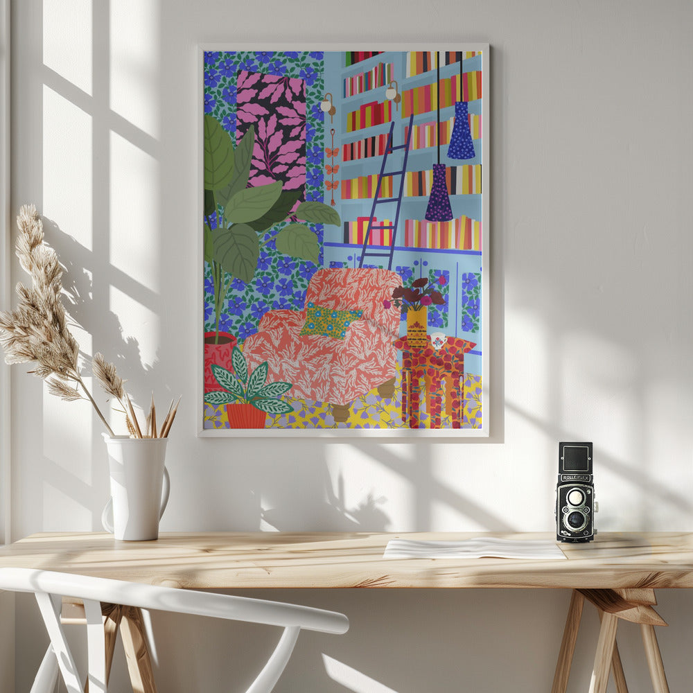 wall-art-print-canvas-poster-framed-Library , By Rafaela Mascaro-5