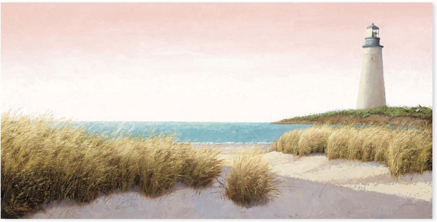 wall-art-print-canvas-poster-framed-Lighthouse by the Sea Blush-by-James Wiens-Gioia Wall Art