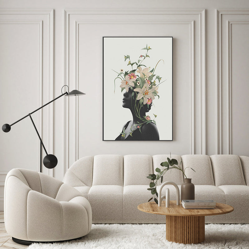 wall-art-print-canvas-poster-framed-Lily, By Frida Floral-GIOIA-WALL-ART