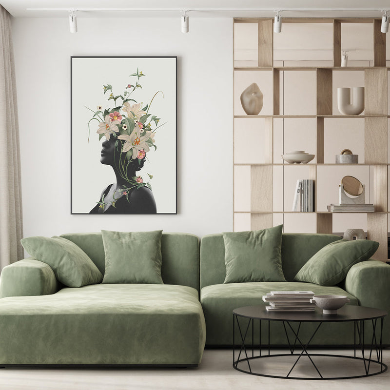 wall-art-print-canvas-poster-framed-Lily, By Frida Floral-GIOIA-WALL-ART
