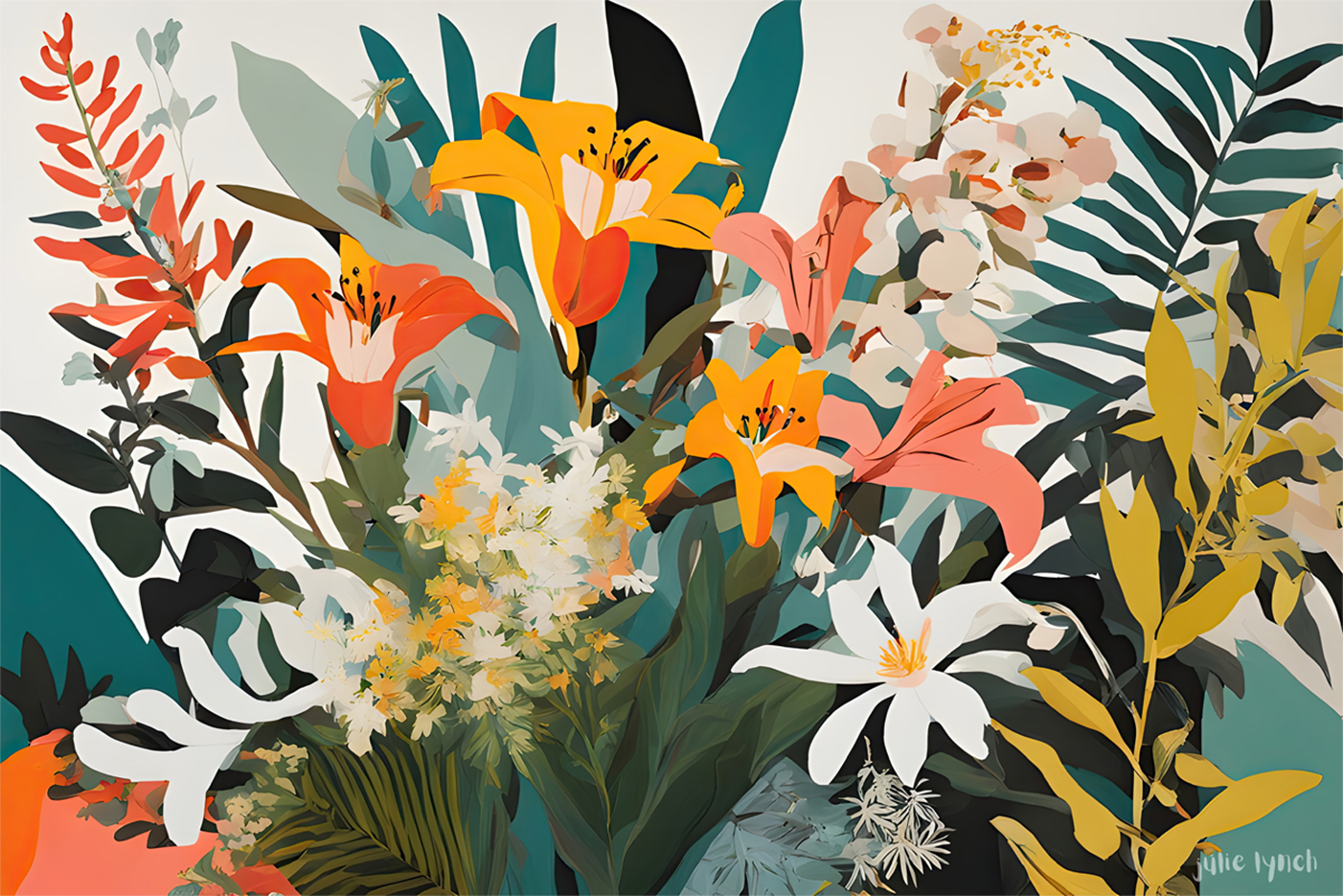 Lily Melange , By Julie Lynch Wall Art Print Framed Canvas Poster