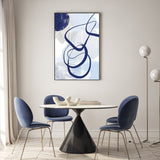 wall-art-print-canvas-poster-framed-Lines Of Blue, Style B , By Sally Ann Moss-GIOIA-WALL-ART