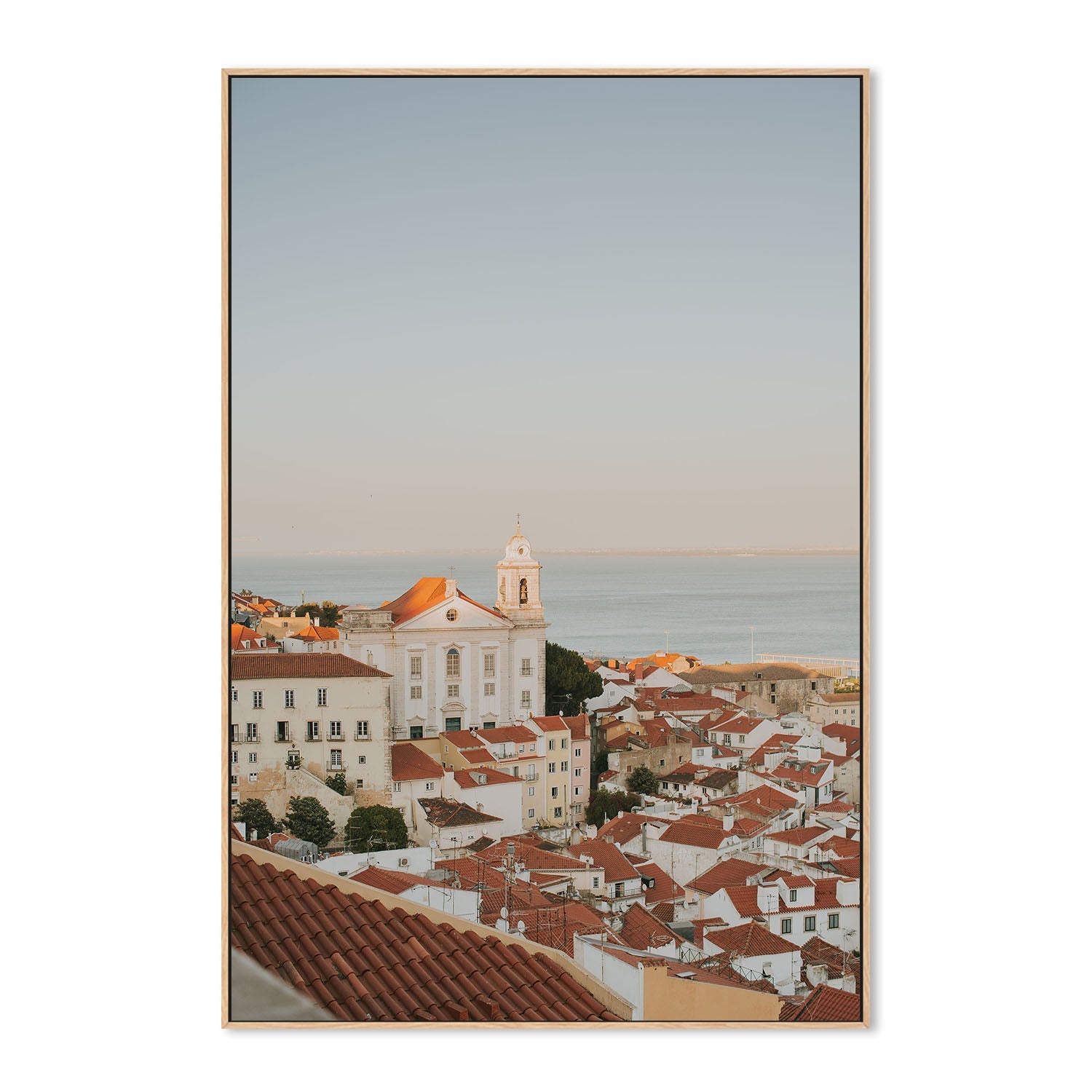 wall-art-print-canvas-poster-framed-Lisbon Rooftop Cityscape, Style A , By Hello Twiggs-4