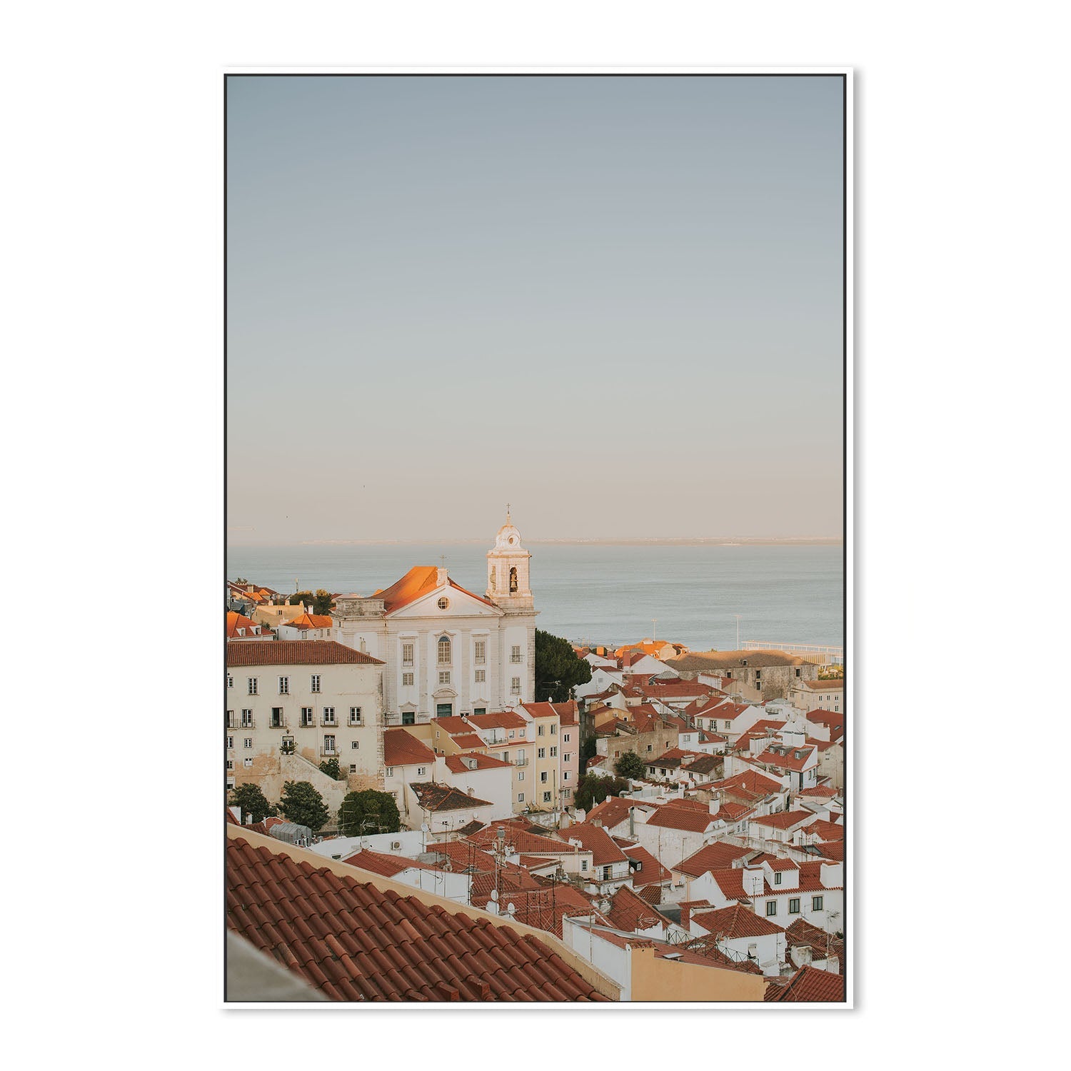 wall-art-print-canvas-poster-framed-Lisbon Rooftop Cityscape, Style A , By Hello Twiggs-5