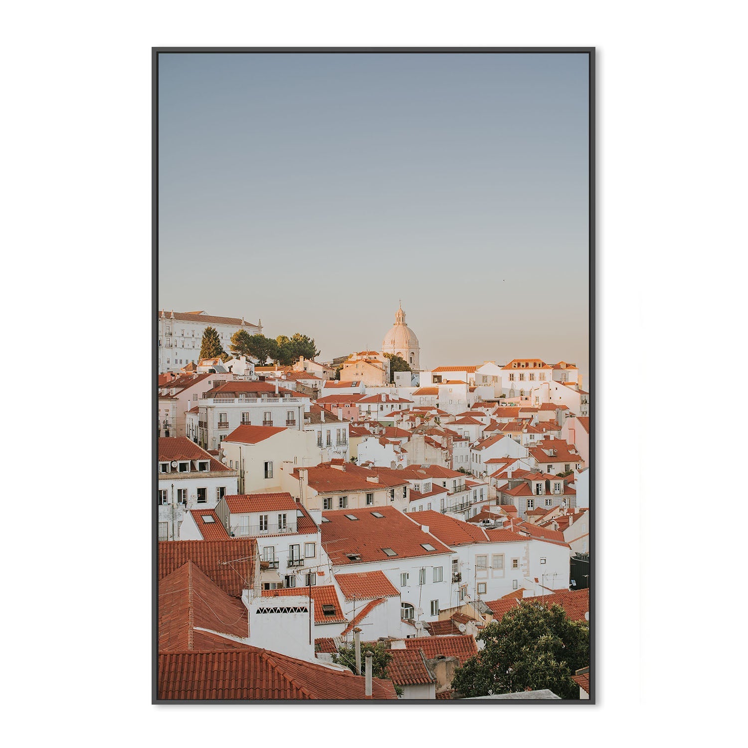 wall-art-print-canvas-poster-framed-Lisbon Rooftop Cityscape, Style B , By Hello Twiggs-3
