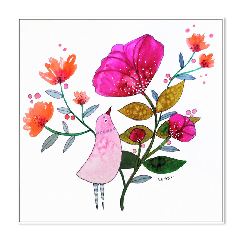 wall-art-print-canvas-poster-framed-Little Pink Bird-GIOIA-WALL-ART