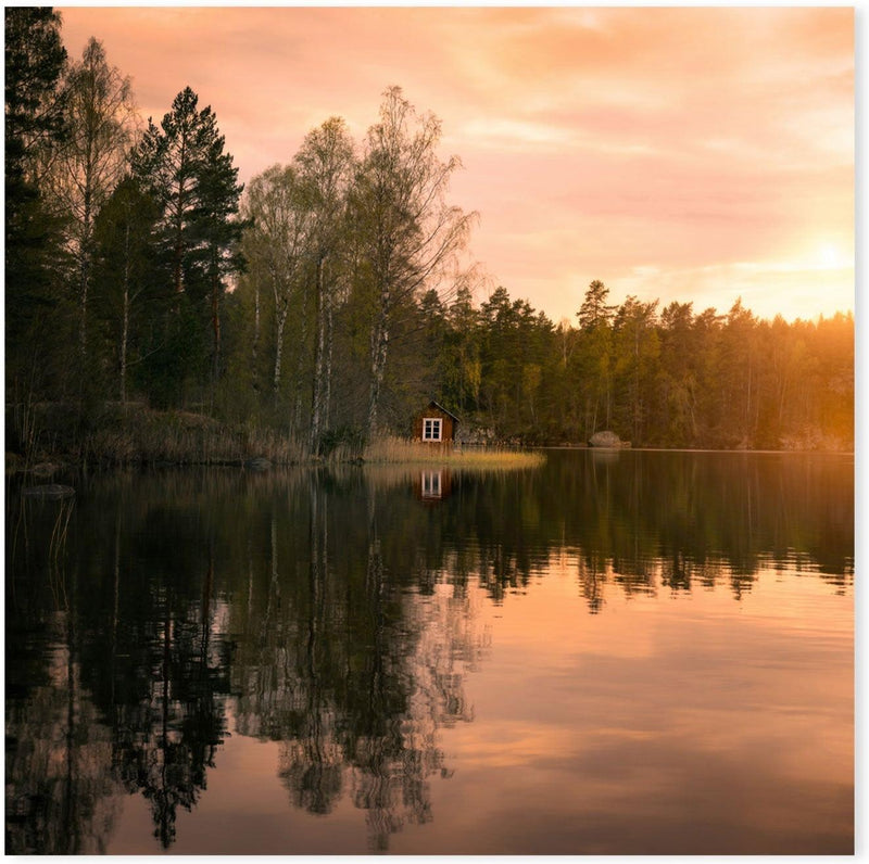 wall-art-print-canvas-poster-framed-Little Red House , By Christian Lindsten-GIOIA-WALL-ART