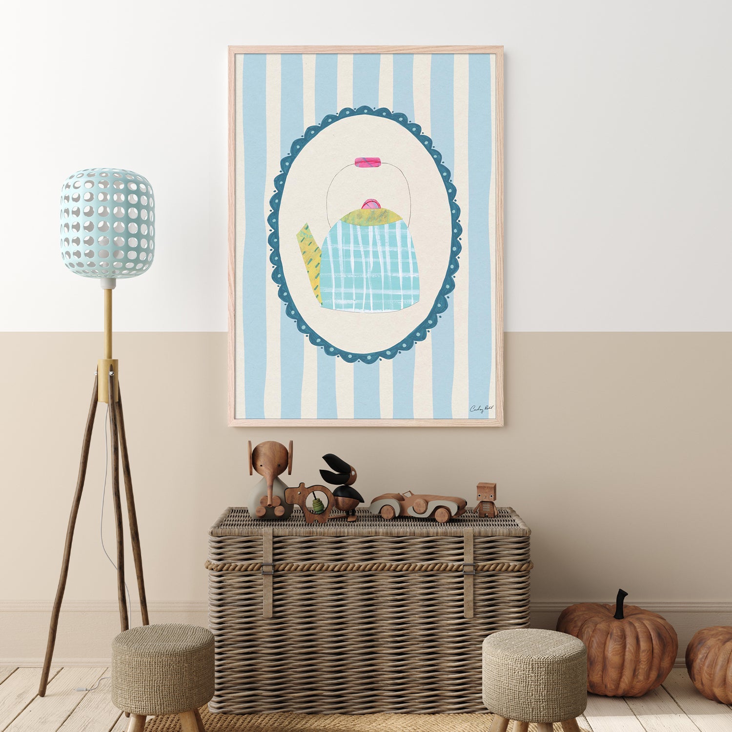 wall-art-print-canvas-poster-framed-Little Teapot, Style D-8
