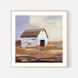 wall-art-print-canvas-poster-framed-Little White Barn-by-Pamela Munger-Gioia Wall Art