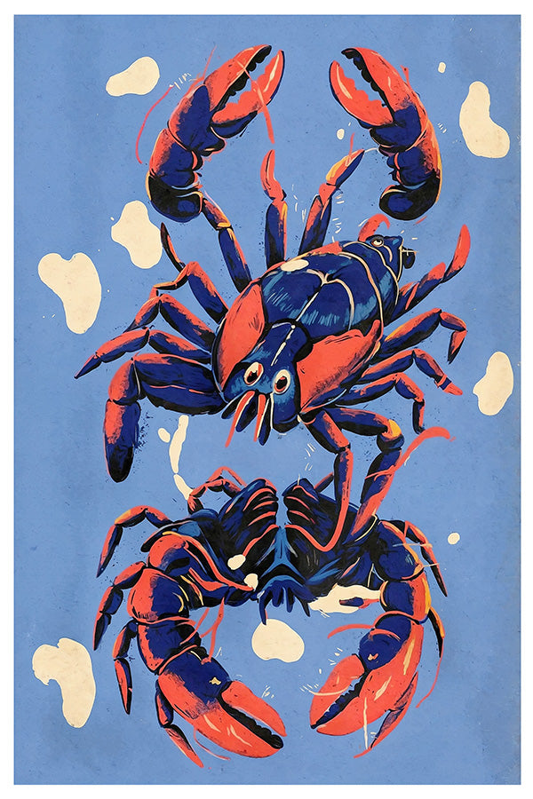 wall-art-print-canvas-poster-framed-Lobster, Style B-1