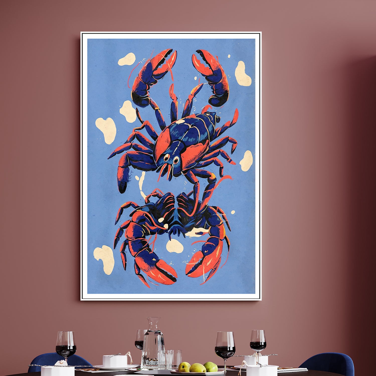 wall-art-print-canvas-poster-framed-Lobster, Style B-2
